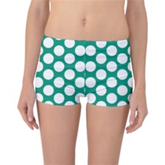 Emerald Green Polkadot Reversible Boyleg Bikini Bottoms by Zandiepants