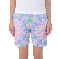 Soft Rainbow Star Mandala Women s Basketball Shorts by Zandiepants