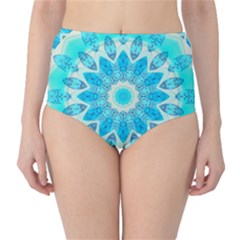 Blue Ice Goddess, Abstract Crystals Of Love High-waist Bikini Bottoms by DianeClancy