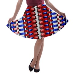 The Patriotic Flag A-line Skater Skirt by SugaPlumsEmporium