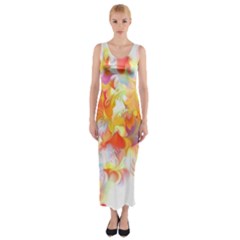 Hawaiian Flair Fitted Maxi Dress by SugaPlumsEmporium