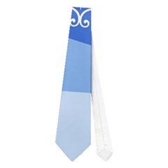 Blue White Christmas Tree Neckties (one Side)  by yoursparklingshop