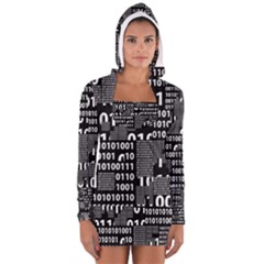 Beautiful Binary Women s Long Sleeve Hooded T-shirt by StuffOrSomething