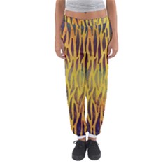 Colored Tiger Texture Background Women s Jogger Sweatpants by TastefulDesigns