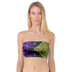 Purple Yellow Stone Abstract Bandeau Top by BrightVibesDesign