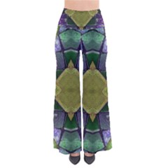 Purple Yellow Stone Abstract Pants by BrightVibesDesign