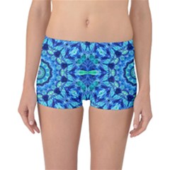 Blue Sea Jewel Mandala Reversible Boyleg Bikini Bottoms by Zandiepants