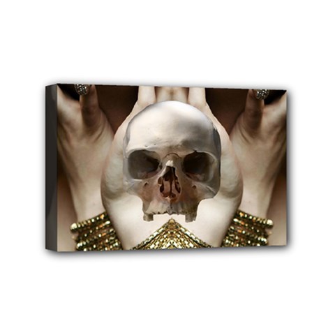 Skull Magic Mini Canvas 6  X 4  by icarusismartdesigns