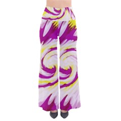 Tie Dye Pink Yellow Swirl Abstract Pants by BrightVibesDesign