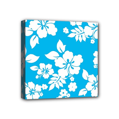 Light Blue Hawaiian Mini Canvas 4  X 4  by AlohaStore