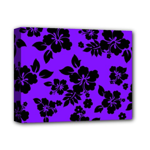 Violet Dark Hawaiian Deluxe Canvas 14  X 11  by AlohaStore