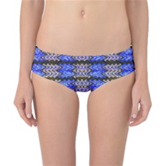 Pattern Tile Blue White Green Classic Bikini Bottoms by BrightVibesDesign