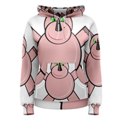 Pink Rhino Women s Pullover Hoodie by Valentinaart