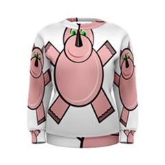 Pink Rhino Women s Sweatshirt by Valentinaart