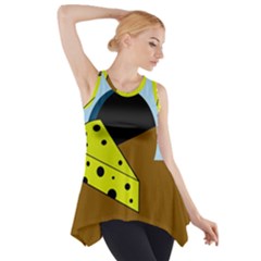 Cheese  Side Drop Tank Tunic by Valentinaart