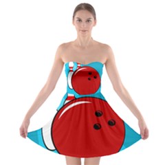 Bowling  Strapless Dresses by Valentinaart