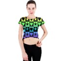 Rainbow Stars and Hearts Crew Neck Crop Top View1