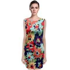 Alexa Floral Classic Sleeveless Midi Dress by LisaGuenDesign