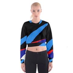 Colorful Abstraction Women s Cropped Sweatshirt by Valentinaart