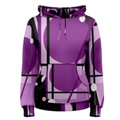 Purple Geometrical Abstraction Women s Pullover Hoodie by Valentinaart