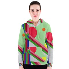 Decorative Abstraction Women s Zipper Hoodie by Valentinaart