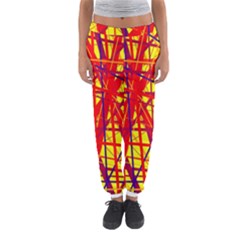 Yellow And Orange Pattern Women s Jogger Sweatpants by Valentinaart