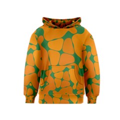 Orange Shapes                                                                                        Kid s Pullover Hoodie by LalyLauraFLM