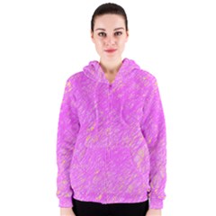 Pink Pattern Women s Zipper Hoodie by Valentinaart