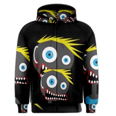 Crazy Man Men s Zipper Hoodie by Valentinaart