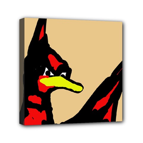 Angry Bird Mini Canvas 6  X 6  by Valentinaart