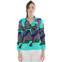 Blue comic abstract Wind Breaker (Women) View1