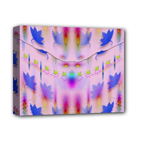 Rainbows And Leaf In The Moonshine Deluxe Canvas 14  X 11  by pepitasart