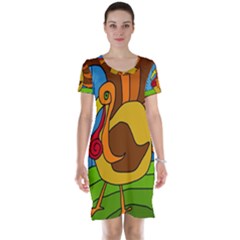 Thanksgiving Turkey  Short Sleeve Nightdress by Valentinaart