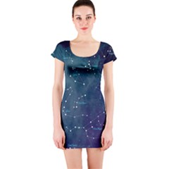 Constellations Short Sleeve Bodycon Dress by DanaeStudio