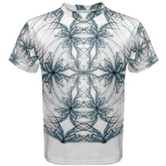 Mandala Blue And White Men s Cotton Tee by vanessagf