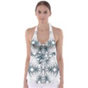 Mandala Blue And White Babydoll Tankini Top View1