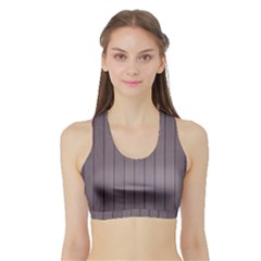 Mauve Plank Sports Bra With Border by DeneWestUK