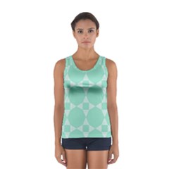 Mint Color Star - Triangle Pattern Women s Sport Tank Top  by picsaspassion