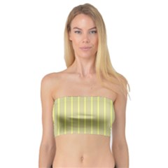 Summer Sand Color Yellow Stripes Pattern Bandeau Top by picsaspassion