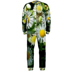 White Summer Flowers Oil Painting Art Onepiece Jumpsuit (men)  by picsaspassion