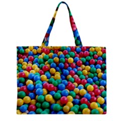 Funny Colorful Red Yellow Green Blue Kids Play Balls Zipper Mini Tote Bag by yoursparklingshop