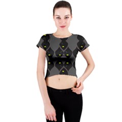 Holistic Wine Crew Neck Crop Top by MRTACPANS