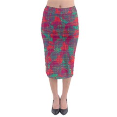 Decorative Abstract Art Midi Pencil Skirt