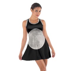 Full Moon At Night Cotton Racerback Dress by picsaspassion