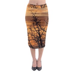 Colorful Sunset Midi Pencil Skirt by picsaspassion