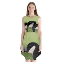 Goose Bird In Nature Sleeveless Chiffon Dress   by picsaspassion