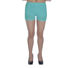 Mint Color Skinny Shorts by picsaspassion