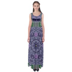 Star Of Mandalas Empire Waist Maxi Dress by pepitasart