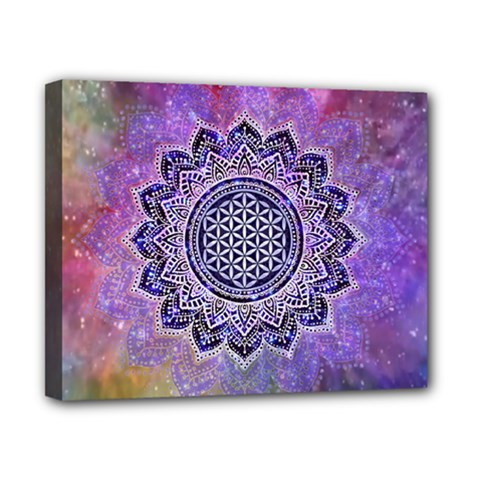 Flower Of Life Indian Ornaments Mandala Universe Canvas 10  X 8  by EDDArt