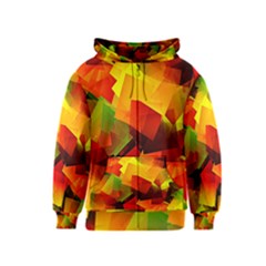 Indian Summer Cubes Kids  Zipper Hoodie by designworld65